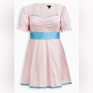 nwt TORRID SEXY SATIN Stretch Poplin Doll Dress Costume Plus 2, 2x pink